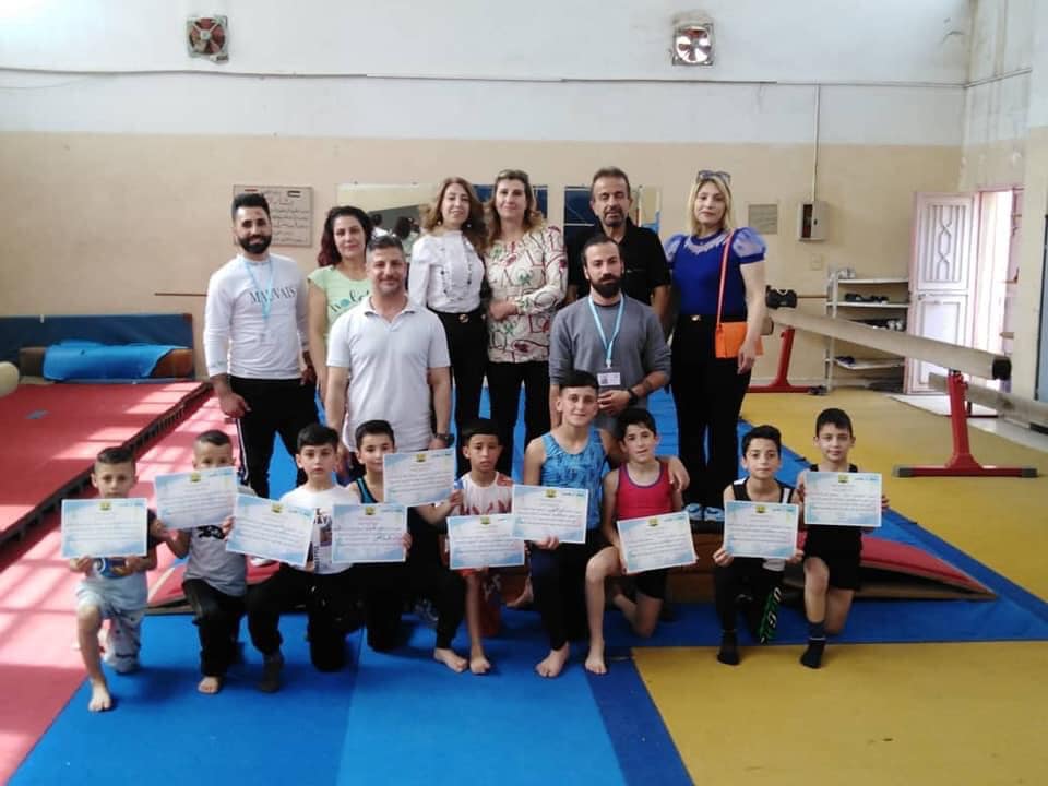 بطولة مدرسية الجمباز الفني السويداء